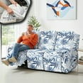 thumbnail image 5 of ZIATUBLES 8 Piece Recliner Chair Cover, Soft Stretch Reclining Sofa Slipcovers for 3-Seater Couch with Pockets Soft Furniture Protector with Elastic Bottom for Living Room, Leaf Printed, 5 of 9