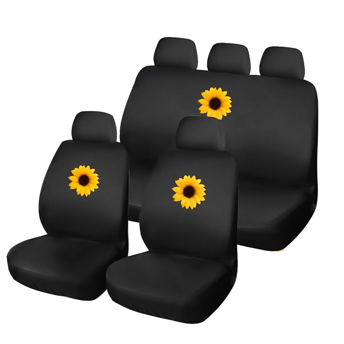 Britimes Sunflower Set of 2 Car Seat Covers for Women and Men Sunflower Print Auto Accessories Carseat Front Seats Fit for Cars,SUV Sedan,Truck 