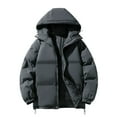 thumbnail image 3 of Winter Women Quilted Jacket Casual Comfortable Solid Color Hooded Long Sleeved Full Zipper Puffer Jackets Parkas with Pockets, 3 of 4