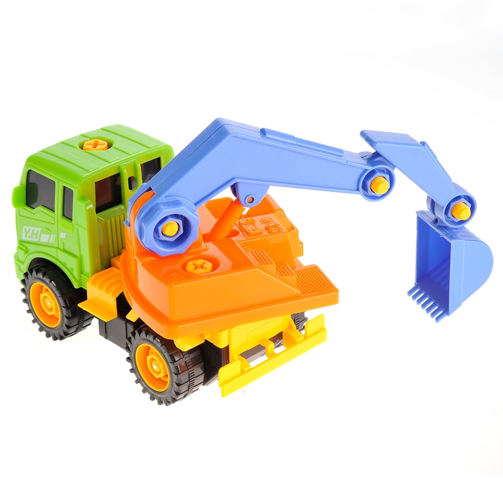 PlayWorld Toolbench Time! Take-A-Part Excavator Truck Set - Yellow