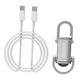 thumbnail image 3 of Linterna LED con llavero, linterna de bolsillo, ligera, impermeable, recargable por USB, fácil de colgar para ciclismo, reparaciones en el hogar, Plata, 3 of 8