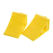 Homoyoyo Yellow Plastic Car Wheel Chocks Anti- Safety Blocks for RVs, Cars, Trucks and Trailers
