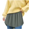 thumbnail image 2 of Gibobby faldas cargo moda para mujer, camisa versátil, suéter, falda superpuesta, mitad inferior y minifaldas para mujer, 2PC faldas(Blanco+Gris, XL), 2 of 4