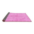 thumbnail image 2 of Ahgly Company Indoor Round Abstract Pink Modern Area Rugs, 5' Round, 2 of 4