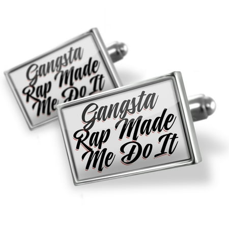 Cufflinks Vintage Lettering Gangsta Rap Made Me Do It - NEONBLOND
