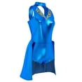 thumbnail image 2 of IBTOM CASTLE Women Trapeze Artist Fancy Dress Circus Costume Metallic Jumpsuit Leotard Gymnastic Stage Performace Dancewear L Royal Blue, 2 of 8