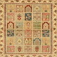 thumbnail image 1 of Ahgly Company Indoor Square Abstract Chocolate Brown Abstract Area Rugs, 7' Square, 1 of 6