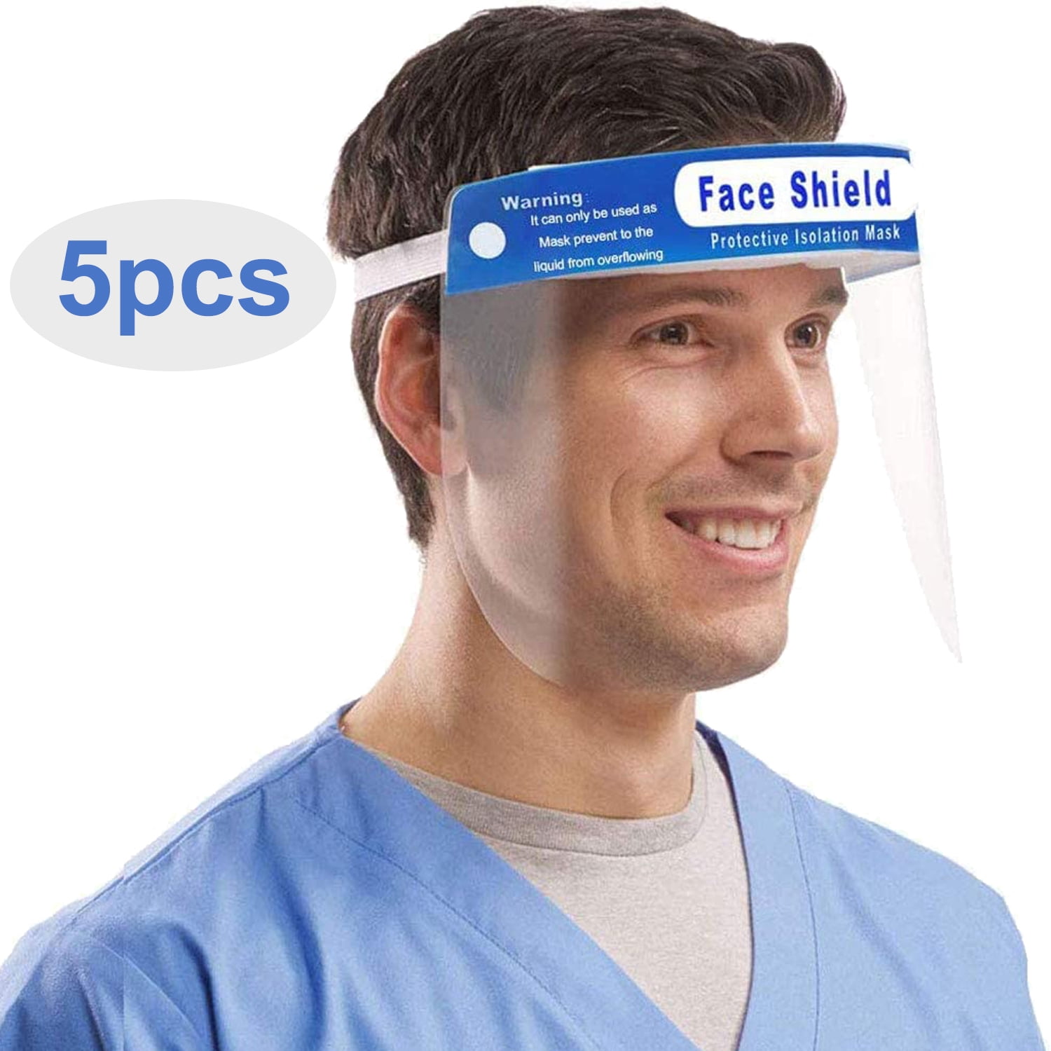 Full Face Safety Shield UK Stock Transparent Protective Face Visor Folds Flat 