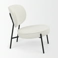 thumbnail image 4 of Mercana Amelia Cream Boucle W/Black Metal Upholstered Accent Chair, 4 of 11