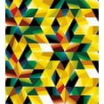 thumbnail image 3 of Ambesonne Yellow Duvet Cover Set, Geometric Green, King, Yellow Dark Green, 3 of 3