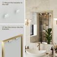 thumbnail image 5 of 36 in. W. x 24 in. H Rectangle Aluminum Alloy Framed Wall Mounted Bathroom Vanity Accent Mirror in Brushed Gold, 5 of 11