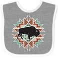 thumbnail image 3 of Inktastic Buffalo Cute Western Pattern Boys or Girls Baby Bib, 3 of 4