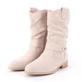 thumbnail image 2 of Botas Occidentales Con Cortas Botines Mujer para Otoño Invierno Rojo, 2 of 9