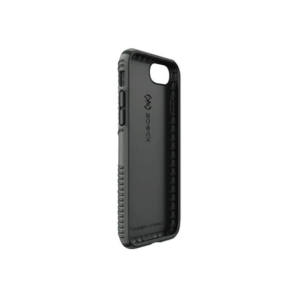 Speck Presidio Grip iPhone 7 - Back cover for cell phone - polycarbonate - graphite gray, charcoal gray
