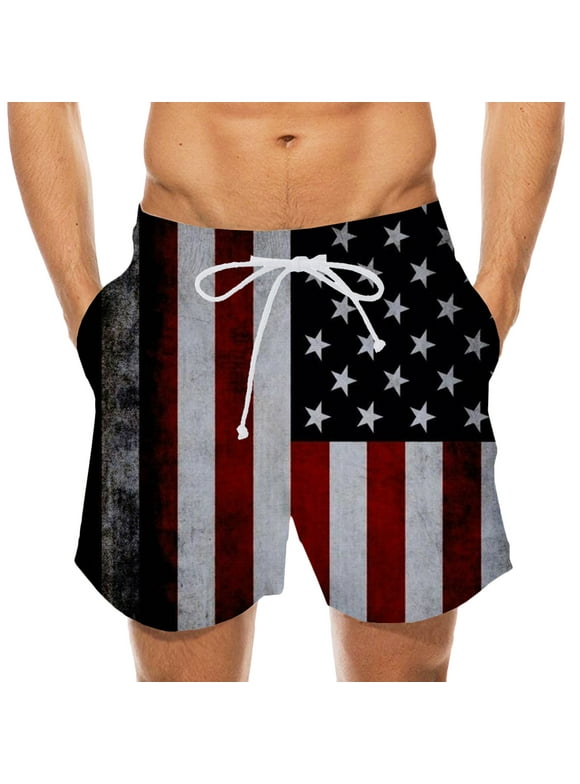 men's American flag board shorts