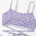 thumbnail image 4 of Aayomet Maillot de Bain Sexy pour Femmes Bikini Multicolore Imprimé devant (Violet, TG), 4 of 5
