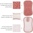 thumbnail image 3 of Versatile Cleaning Tool, Bamboo Kitchen Sponges Super Absorbent, Reusable Sponges Non Scratch Microfiber Dish Sponge for Heavy Duty Cleaning, 6 Pack in 3 Colors, Cleaner Than, 3 of 7
