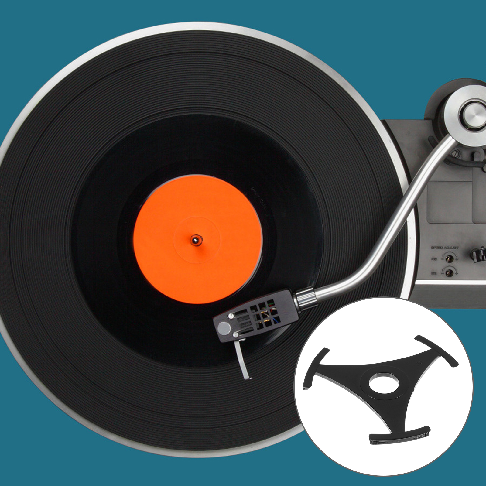 Shuliwen Triangle Disc Record Adapter Record Center Hole Replacement Adapter