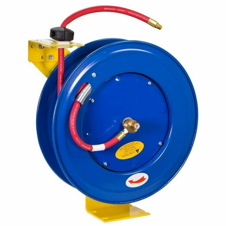 Stark Retractable Air Hose Reel Wall Mount Auto Rewind Hose-Reel, Max. 300 PSI (3/8" x 100' feet Hose)
