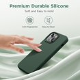 thumbnail image 4 of Designed for iPhone 15 Plus Case, Silicone Ultra Slim Shockproof Protective Phone Case with [Soft Anti-Scratch Microfiber Lining], 6.7 inch, Alpine Green, 4 of 11