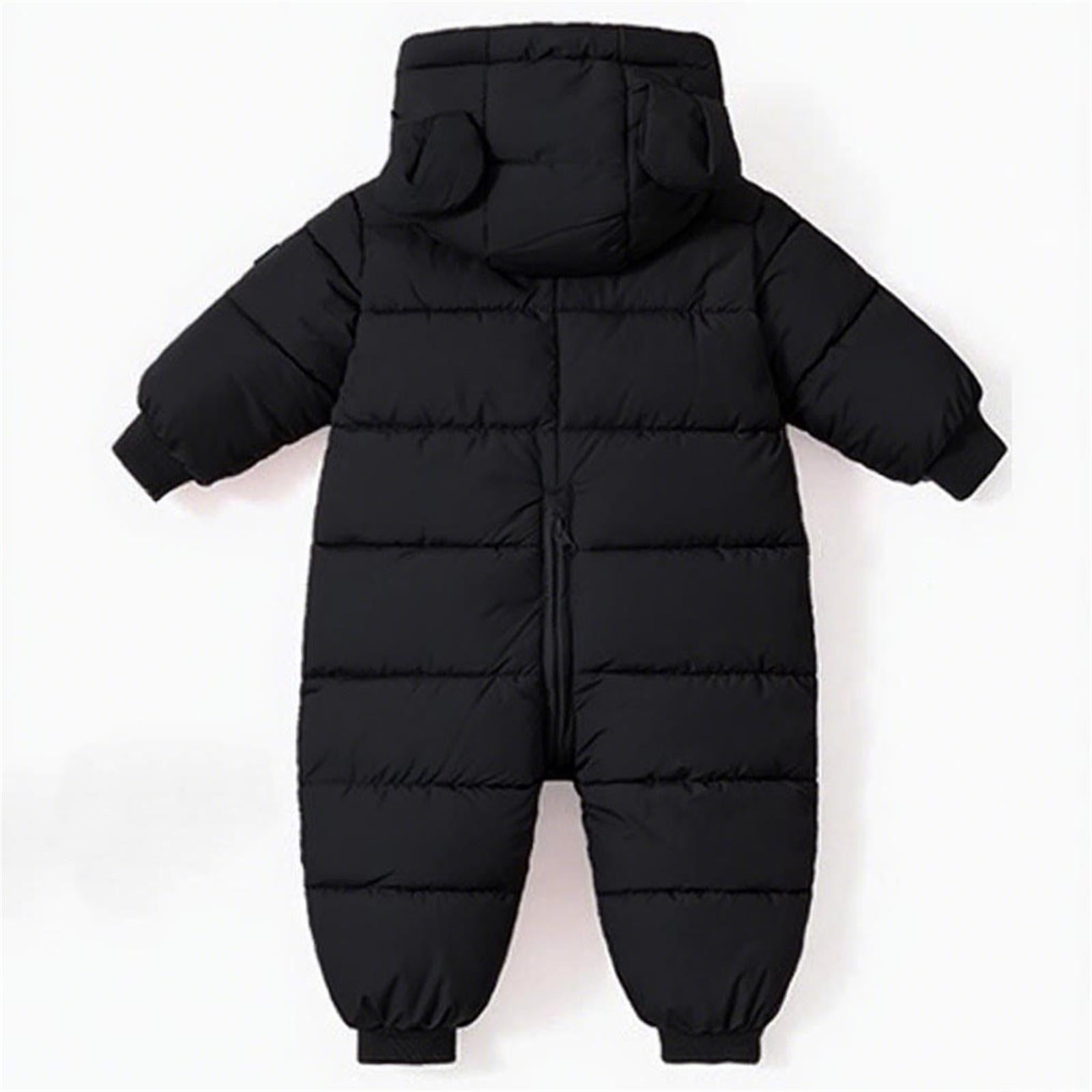 ABATAB Newborn Baby Boy Girl down Jacket Hoodies Zipper Warm Rompers Infant Thermal Onesies Snowsuit Cold Winter Outfits