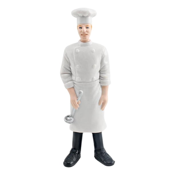 Figura de personas, adorno en miniatura realista, juguete para juego de imitación, colección de decoración de paisaje, figura profesional, figura de Cocinar