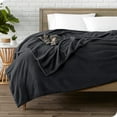 thumbnail image 2 of Bare Home Microplush Fleece Blanket - 300 GSM - Fuzzy Microfleece - Soft & Plush - Throw/Travel, Black, 2 of 5