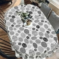 thumbnail image 6 of Oval Tablecloth -60x84 Inch,Retro Mid-Century Modern Tablecloth Simple Geometric Table Cover Understated Decoration, Black and White Tablecloth Suitable for Home, Kitchen, 6 of 6