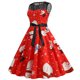 thumbnail image 1 of Moda mujer encaje una línea Flare vestido Vintage Prom Swing sin mangas estampado Navidad vestido de fiesta de Navidad Fridja hjkh469, 1 of 9