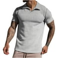 thumbnail image 2 of Up to 65% off!Fashion Casaul Shirts for Mens Plus Size Slim Fitting Short Sleeved Lapel Pullover Casual Sports Vacation Daily T-shirt Shirt Blouse, 2 of 7