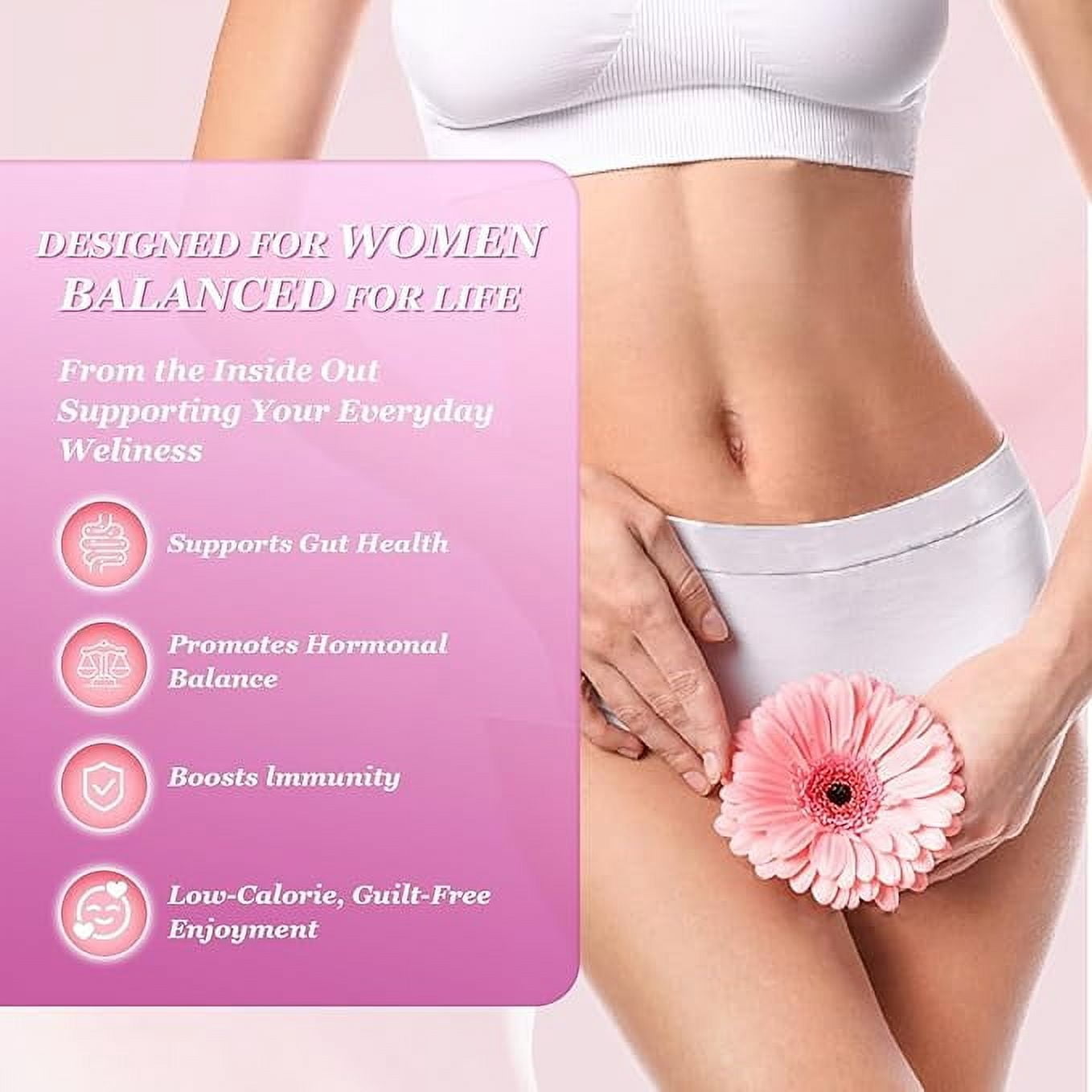 1pack Women's Probiotic+Slippery Elm 60Gummies