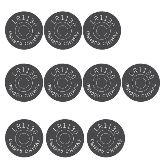Huhudde 10Pcs Cell Coin Watches Battery LR1130 AG10 LR54 389 189 1.5V Alkaline Button