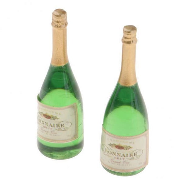 Paquete de 8-60 botellas de vino en miniatura para casa de muñecas, decoración para Pub, Bar, cocina, 1/12 8 piezas
