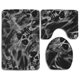 thumbnail image 1 of Juego de alfombras de baño ABPHQTO Llamas y calaveras fantasmas 3 piezas, 1 of 2