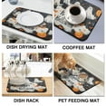 thumbnail image 4 of Drying Mat for Dishes Halloween Horror Pumpkin Ghost Bat Kitchen Drying Mat Non Slip Foldable Washable 18x24 Inch Dry Pad for Halloween Accessories Countertops, 4 of 7