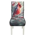 thumbnail image 7 of TSOVTHRID Cardinal Holly Snow Print Quilted Dining Chair Slipcovers Soft Adjustable Chair Cushion Covers with Detachable Strap Practical Stain Resistant Seat Covers, Set of 1, 7 of 7