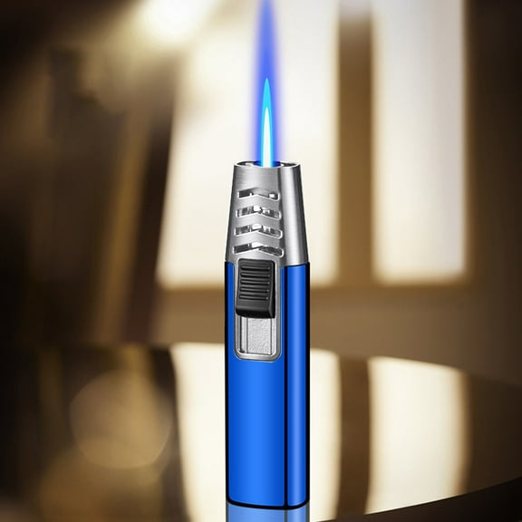 RnemiTe-amo Mini Plasma Lighter Portable Lighter ，Arc Lighter Rechargeable USB Ultra Thin Windproof Lighter,Windproof Straight Torch Blue Flame Lighter Butane Torch Turbine Torcher Inflatable Gas