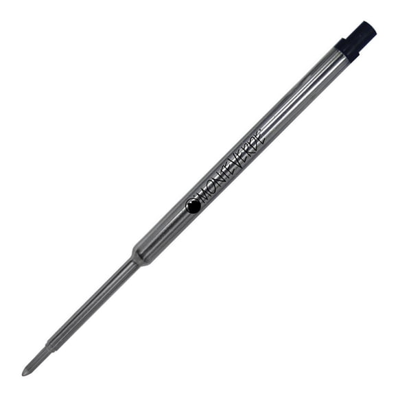 Recambio De Gel Sin Tapa Monteverde Para Bolígrafos Waterman, Paquete De 6, Azul Fino Y Negro (W423Bb)