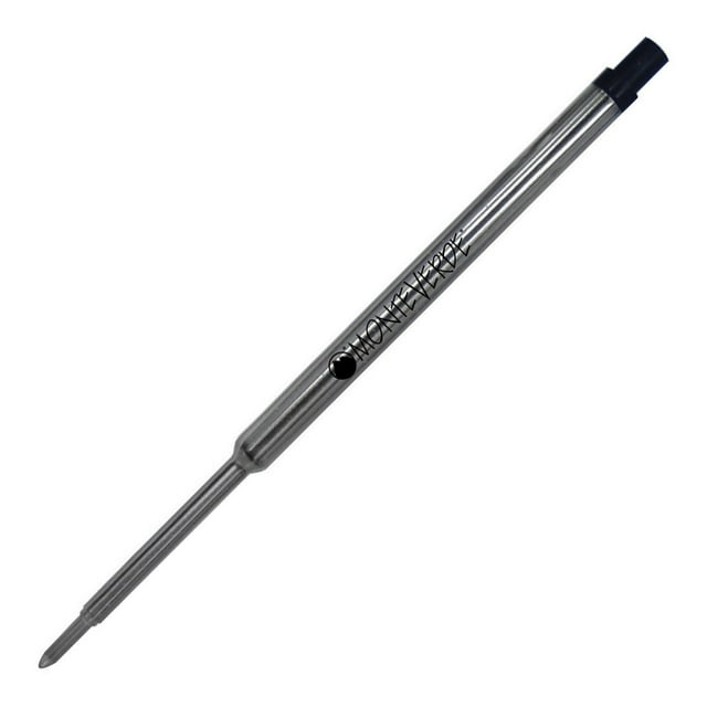 Recambio De Gel Sin Tapa Monteverde Para Bolígrafos Waterman, Paquete De 6, Azul Fino Y Negro (W423Bb)