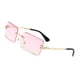 thumbnail image 3 of Gafas de sol rectangulares sin montura, elegantes, hermosas, cómodas, con protección UV, gafas de sol sin montura para mujer, 3 of 12