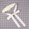 thumbnail image 5 of LOLIPPYY 2-Piece Flower Girl Sash and Headband Set with Rhinestone Satin Ribbon Belly Band for Wedding, Party, or Evening Dress in Beige, 5 of 7