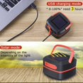 thumbnail image 2 of Naiovety Linterna solar Luz de camping 3 modos Tienda de carga USB Lámpara de noche Brillo Herramienta de iluminación colgante para viajes al aire libre carpas Verde Naiovety OD028251-01, 2 of 6