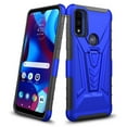 thumbnail image 4 of GW USA Case for Motorola Moto G Play 2023/Moto G Pure/Moto G Power 2022 Case with Tempered Glass Screen Protector Hybrid Cover with Kickstand Phone Belt Clip Holster - Blue, 4 of 7