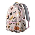 thumbnail image 2 of Cute Small Backpack for School with Farmhouse Rooster and Hen Patterns, Lightweight and Stylish Travel Bag, 2 of 6