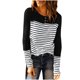 thumbnail image 1 of Camisas Para Mujer Camisetas de Gran Tamaño Manga Larga Casual Moda Cuello Redondo Estampado A Rayas Camiseta de Cuello Redondo Blusa Superior Odeerbi ODB135707, 1 of 5