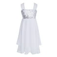 thumbnail image 2 of iEFiEL Girls Chiffon Sequins Adjustable Straps Ballet Dance Gymnastics Leotard Dress White 14, 2 of 7