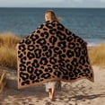 thumbnail image 6 of Joyfy Camel Leopard Knitted Throw Blanket 50x60 Inches, Cozy Soft Throw for Couch, Bed, Sofa - Cute Aesthetic Room Decor and Gift for Women, Mom, Girls, Mothers Birthday, 6 of 9