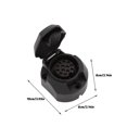 thumbnail image 4 of yingyy Trailer Socket Portable Round 13 1 Pin 12V Interior European Automotive Vehicle RV Truck Power Adapter Connector Part, 4 of 6
