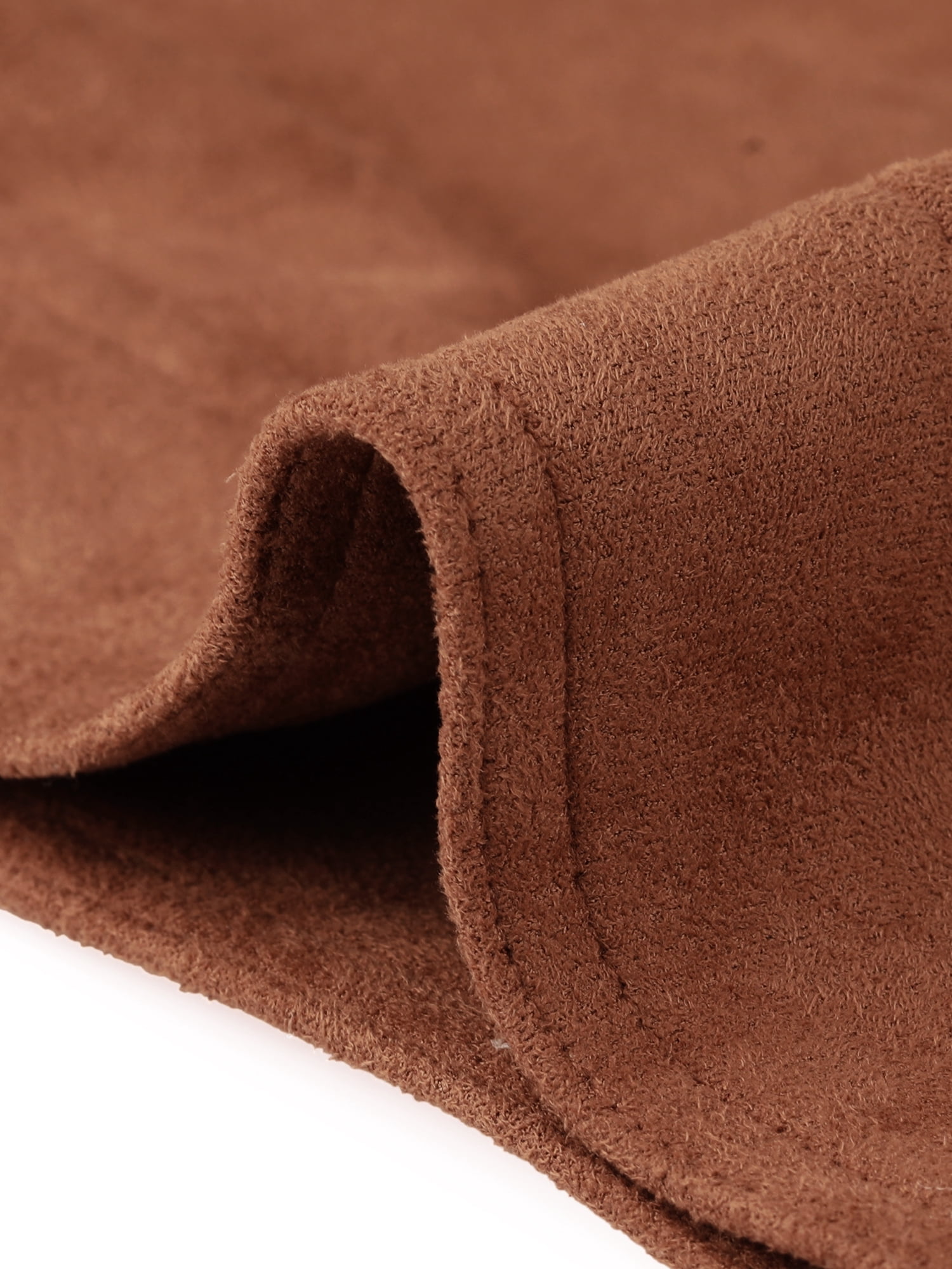 DARING DIVA Women's Faux Suede Fringe Cowgirl Style Long Sleeve Jacket L Brown