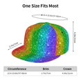 thumbnail image 4 of Kdxio Glitter Rainbow Print Snapback Hat for Men Women,Adjustable Baseball Cap, 4 of 7